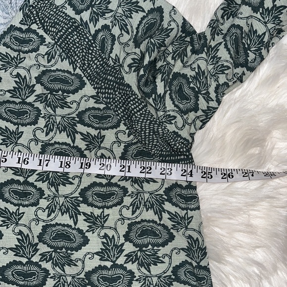 NWT Green Floral Knox Rose Long Sleeve Tunic peasant blouse size xl - Picture 5 of 8